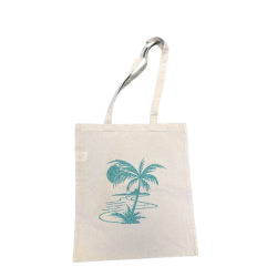 Totebag Palmier turquoise...