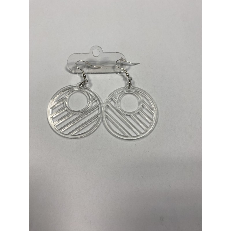 Boucles d'oreilles rayure en relief