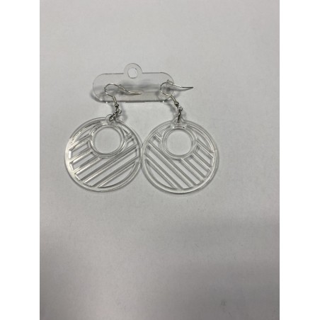 Boucles d'oreilles rayure en relief