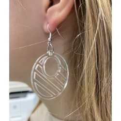 Boucles d'oreilles rayure en relief