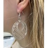 Boucles d'oreilles rayure en relief
