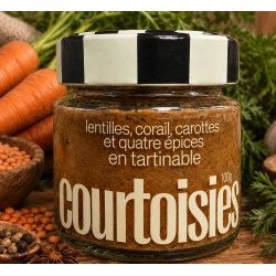 Lentilles corail, carottes et quatre épices en tartinable
