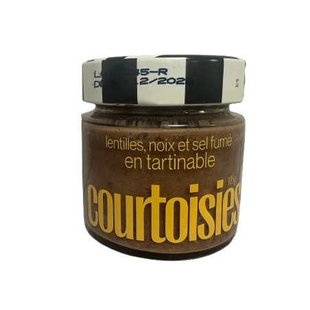 Lentilles vertes, noix et de sel fumé en tartinable