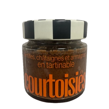 Lentilles, châtaignes, armagnac en tartinable