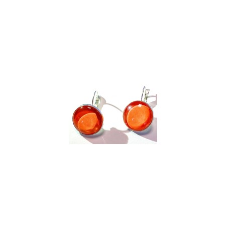 Boucles d'oreilles fantaisie orangé