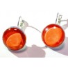 Boucles d'oreilles fantaisie orangé